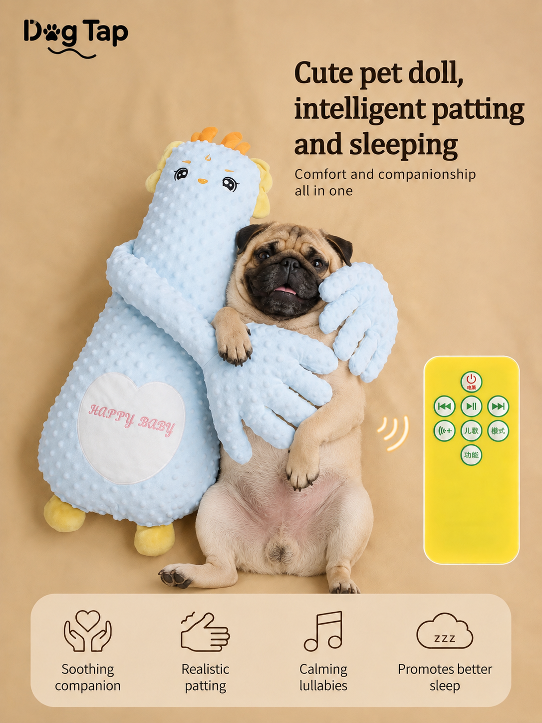 Dog Tap™ Patting Pillow