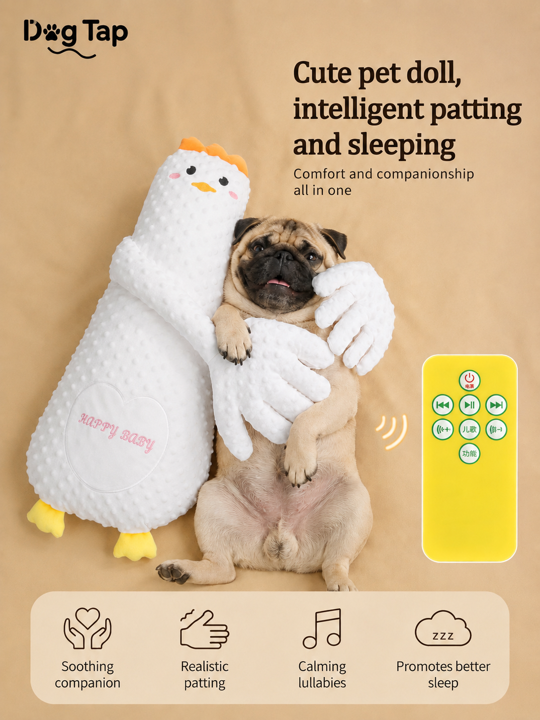 Dog Tap™ Patting Pillow
